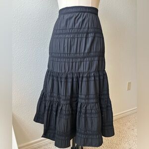 ANTONIO MELANI Black Maxi Tiered Skirt